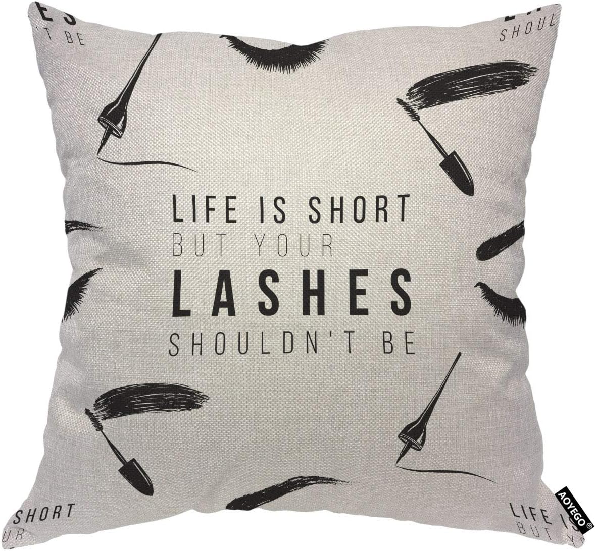 Beauty Makeup Quotes Short - Zabawna poszewka na poduszkę z cytatem