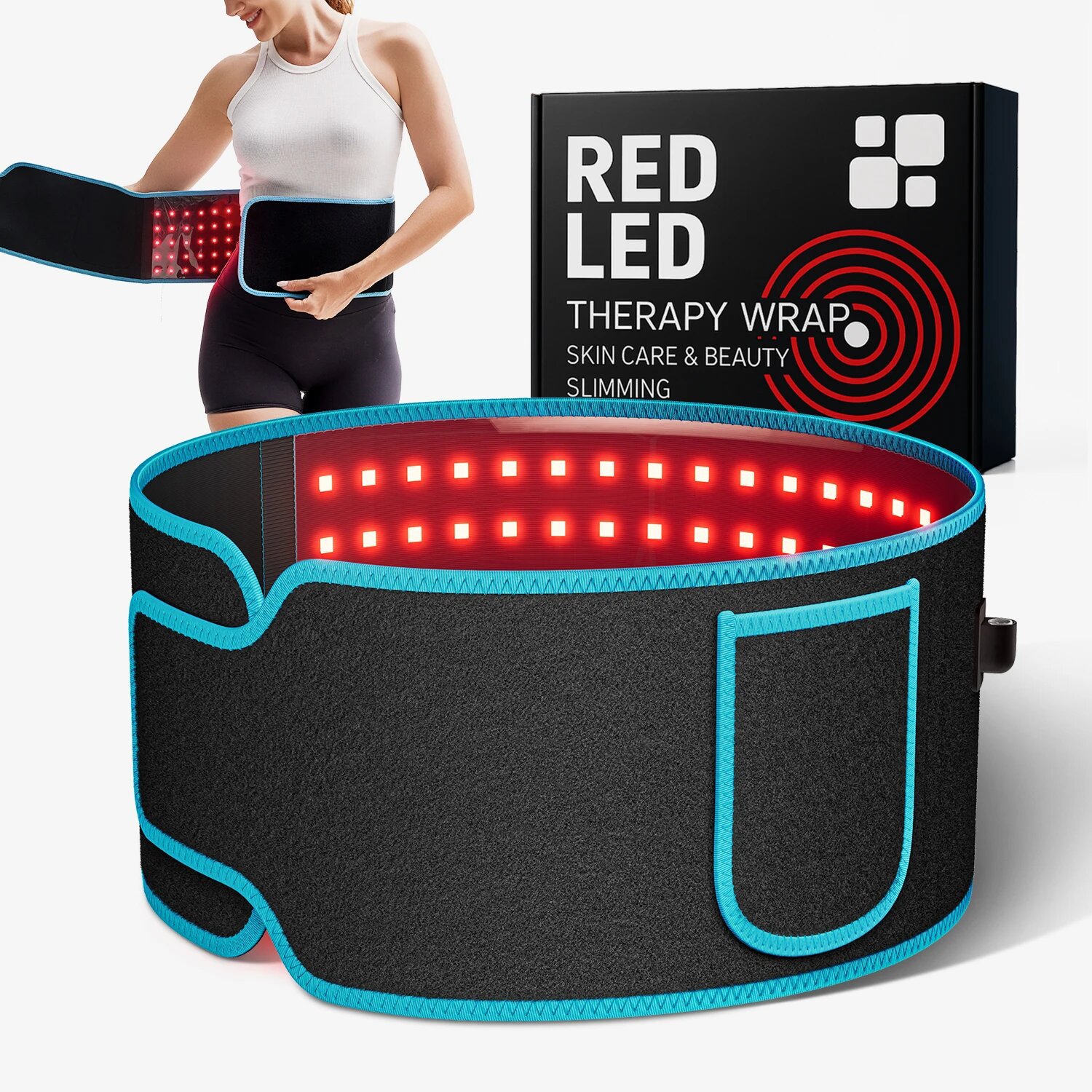 Face Massager - Pas do terapii światłem czerwonym i
