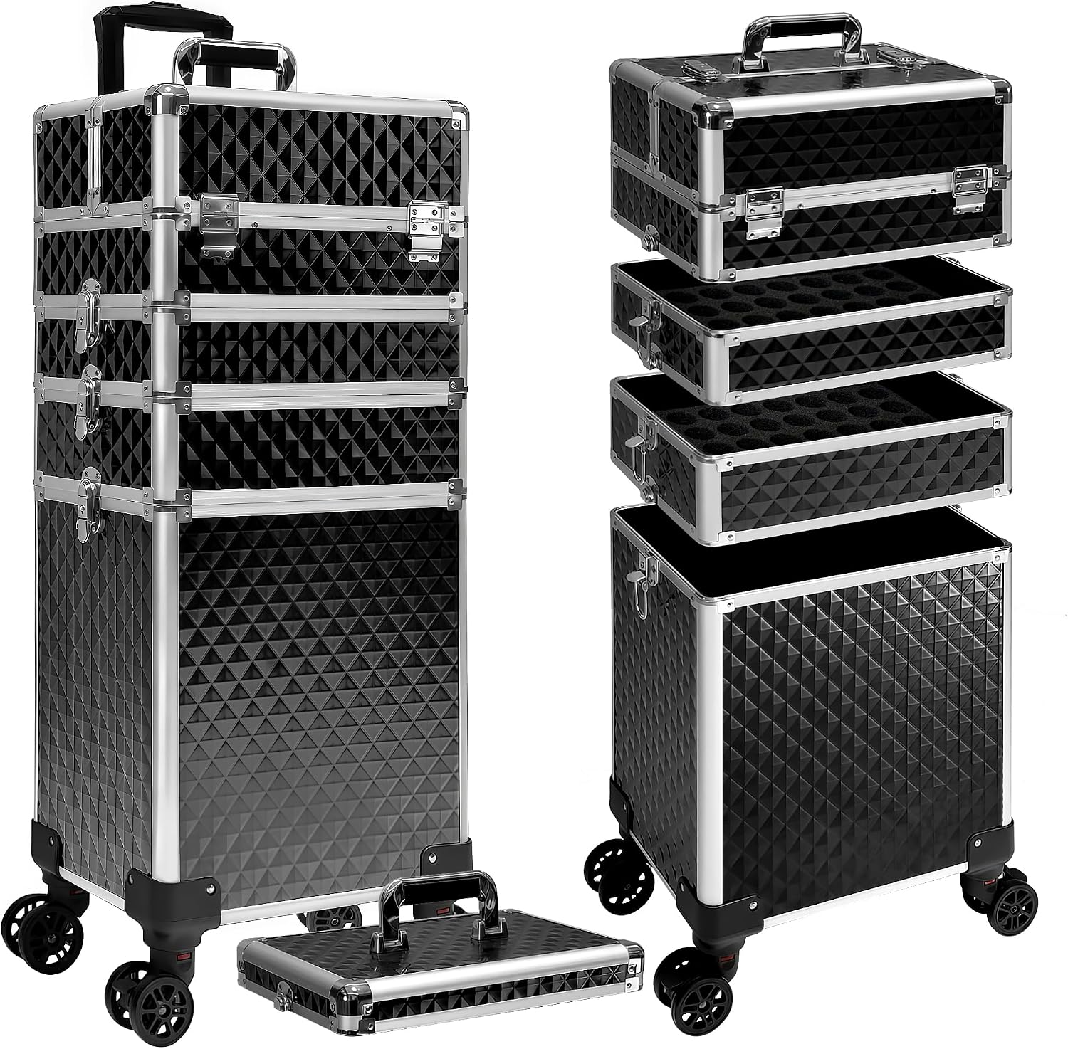 Beauty Makeup Trolley - Przenośny wózek na kosmetyki, walizka na
