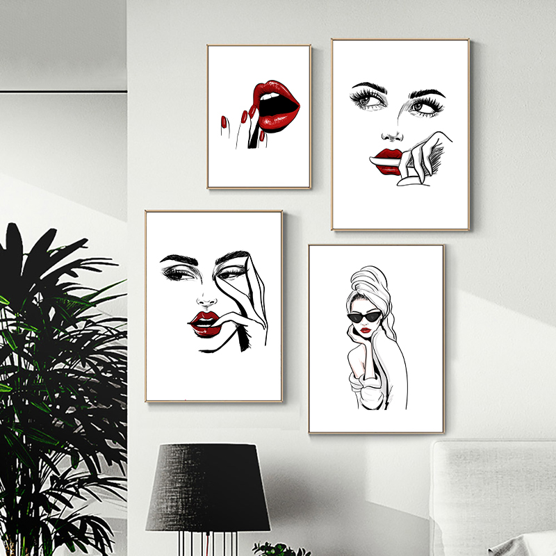 Beauty Of Makeup Quotes - Plakat w stylu nordyckim, makijaż, nowoczesna