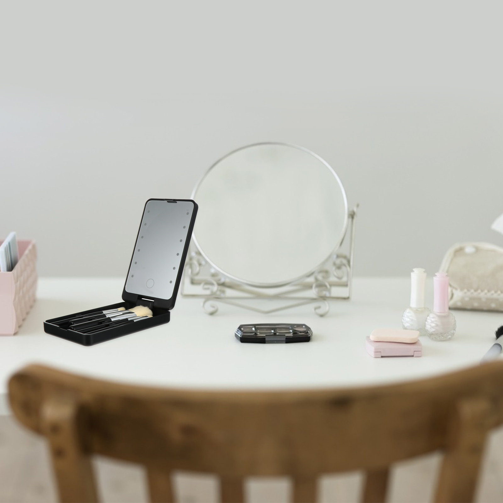 Beauty Makeup Vanity Set - 5-częściowy zestaw lusterka do makijażu LED,