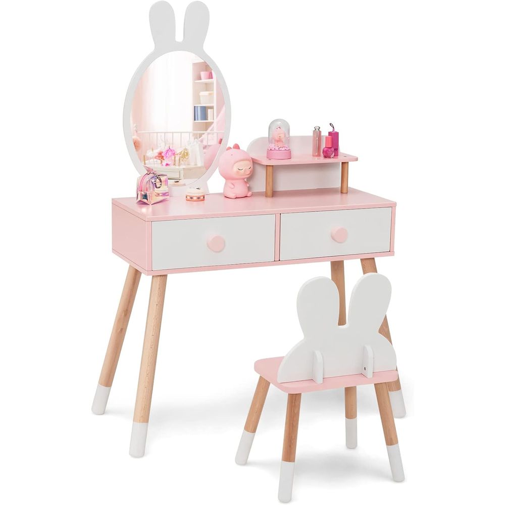 Beauty Makeup Vanity Set - Toaletka dla dzieci EY, zestaw drewnianego