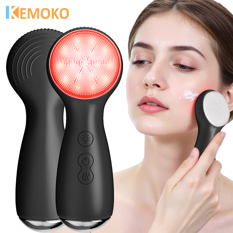 Electric Face Cleanser Brush - 3 w 1 7 Kolorów LED
