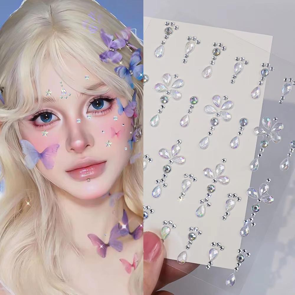 Beauty Gems Makeup - 1 Arkusz 3D Aurora Kryształowe Naklejki