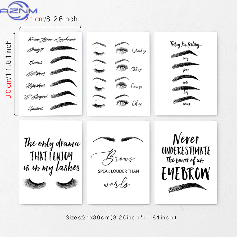 Zestaw 6 obrazów na płótnie z  – Beauty Of Makeup Quotes recenzja i cena