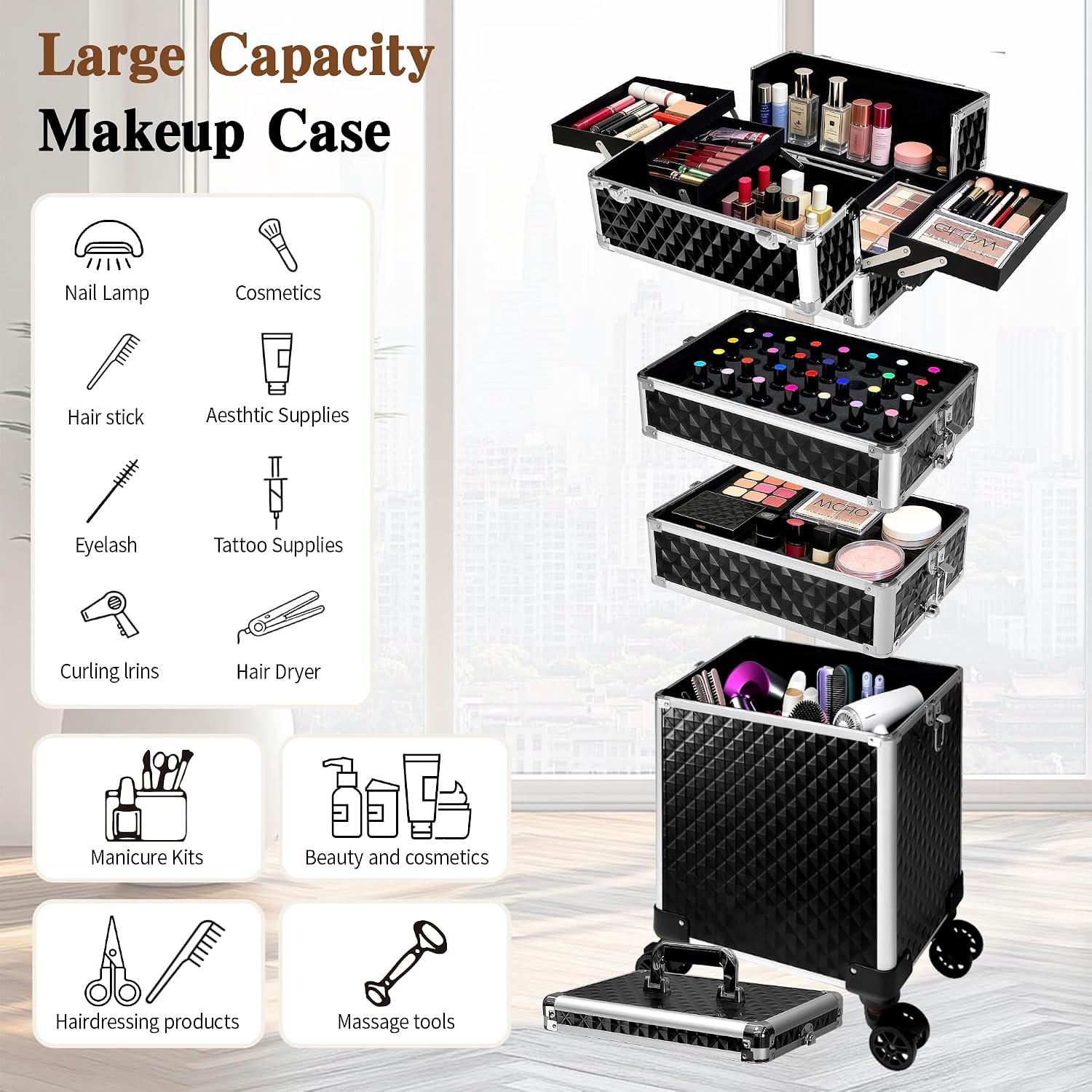 Przenośny wózek na kosmetyki,  – Beauty Makeup Trolley recenzja i cena