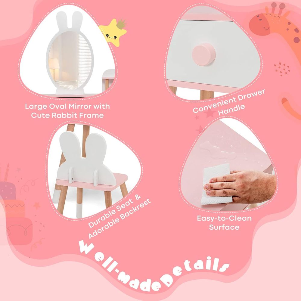 Toaletka dla dzieci EY, zestaw – Beauty Makeup Vanity Set recenzja i cena
