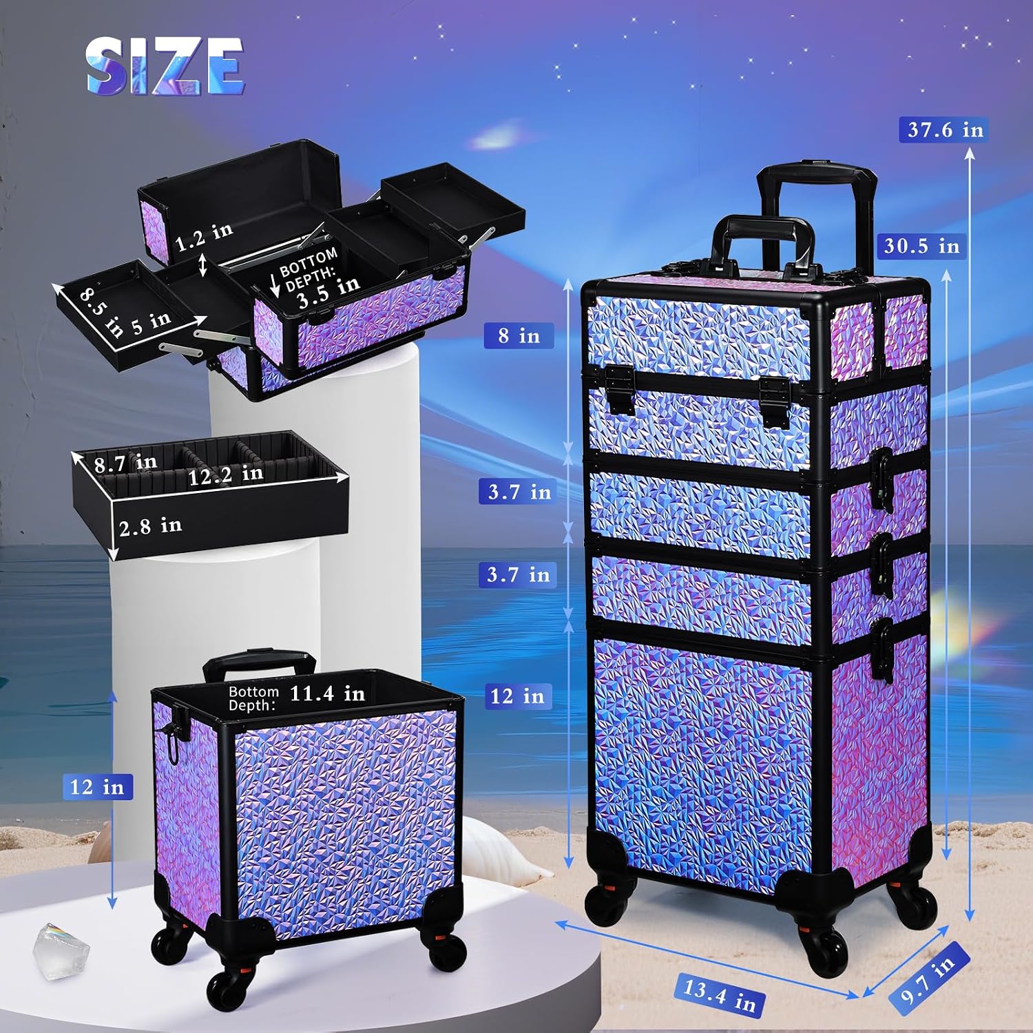 Wózek na kółkach do makijażu,  – Beauty Makeup Trolley recenzja i cena