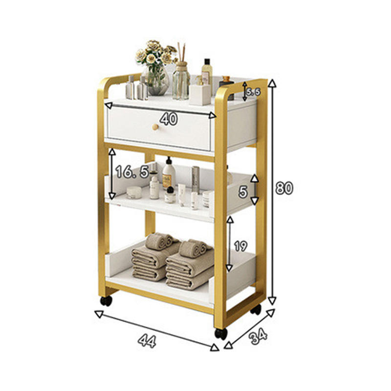 Nowoczesny Złoto-Biały Wózek S – Beauty Makeup Trolley recenzja i cena